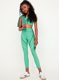 View large product image 3 of 4. High-Waisted Power-Soft 7/8 Leggings for Girls