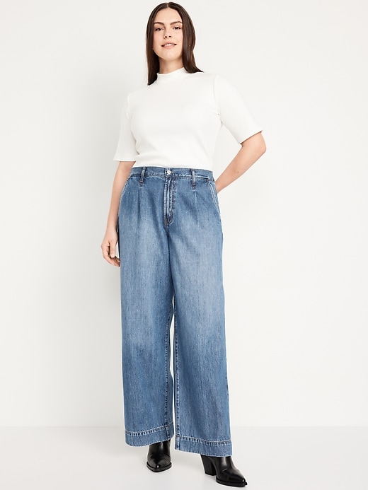 Image number 2 showing, Extra High-Waisted Sky-Hi Wide-Leg Trouser Jeans