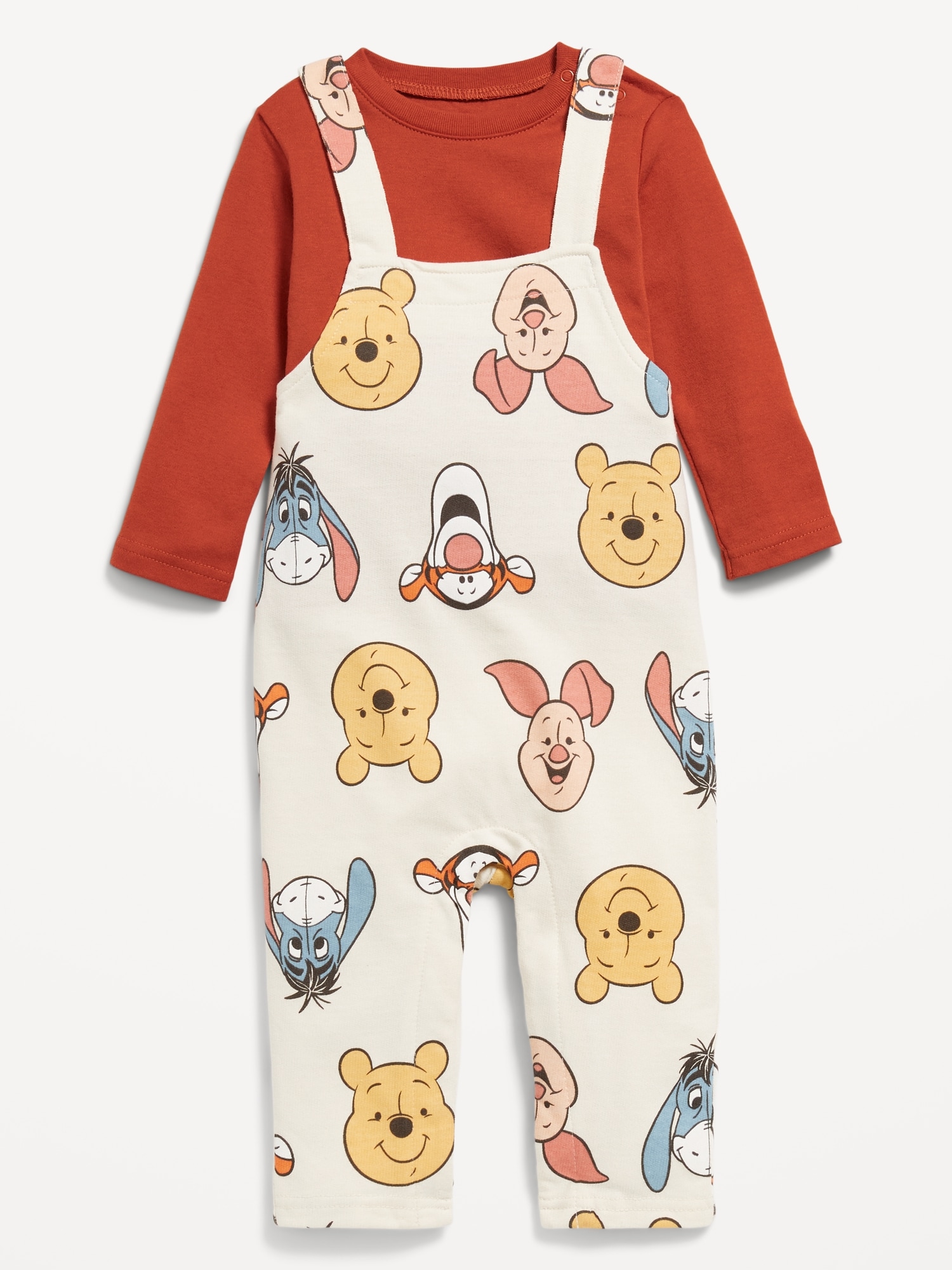Disney© Long-Sleeve T-Shirt and Overalls Set for Baby