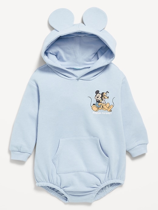 View large product image 1 of 2. Disney© Mickey Mouse Hooded One-Piece Romper for Baby