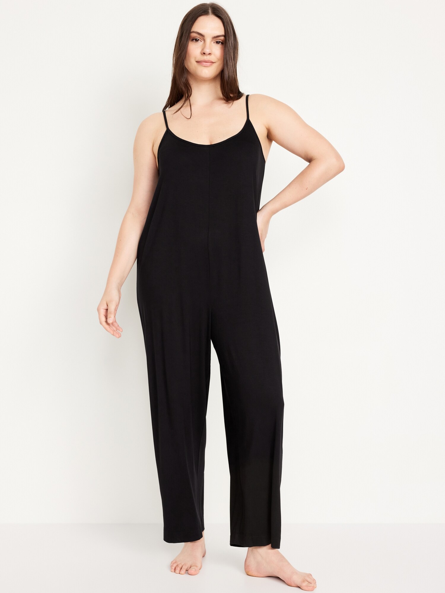 Женский комбинезон Old Navy Sunday Sleep Knit Jersey Jumpsuit, цвет: Blackjack — фото 5