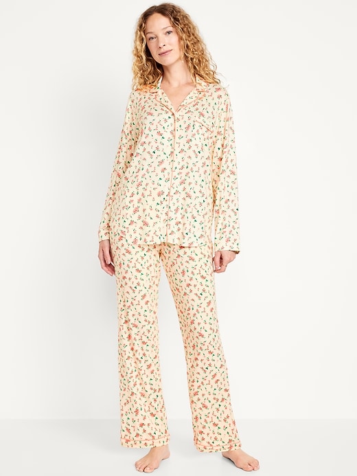 Image number 1 showing, Knit Jersey Pajama Pant Set