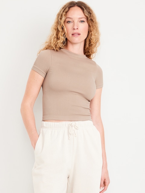 Exhale Seamless Fitted Rib T-Shirt