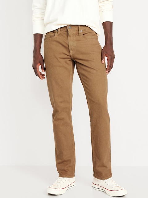 Straight Five-Pocket Built-In Flex Pants - Dark Khaki