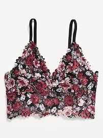 View large product image 4 of 8. Lace Longline Bralette