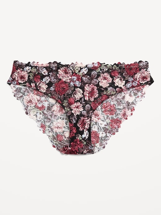 Image number 4 showing, Mid-Rise Lace Bikini Underwear