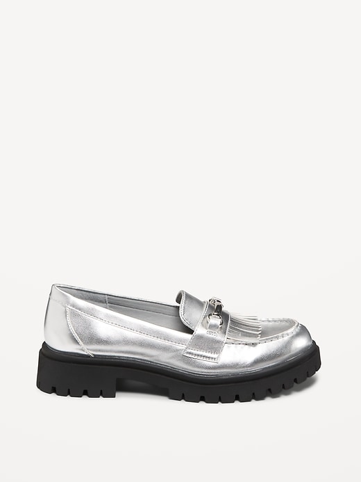 Image number 7 showing, Faux Leather Chunky Heel Loafers