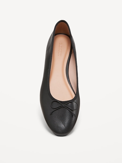 Image number 3 showing, Faux Leather Ballet Flat