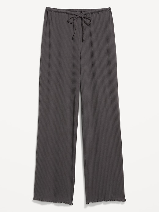 Image number 4 showing, High-Waisted Ribbed Pajama Pants