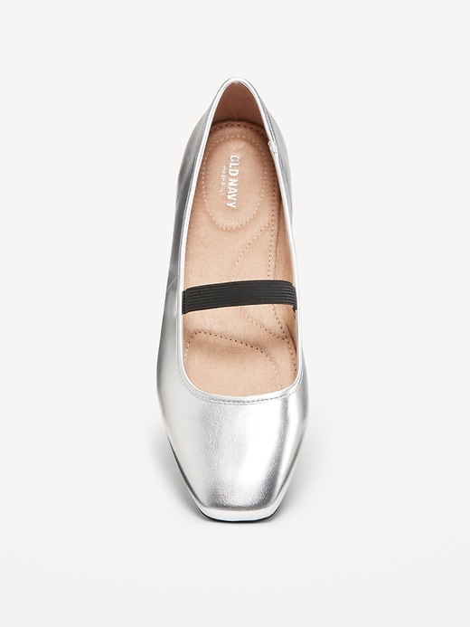 Image number 2 showing, Mary Jane Square-Toe Ballet Flats