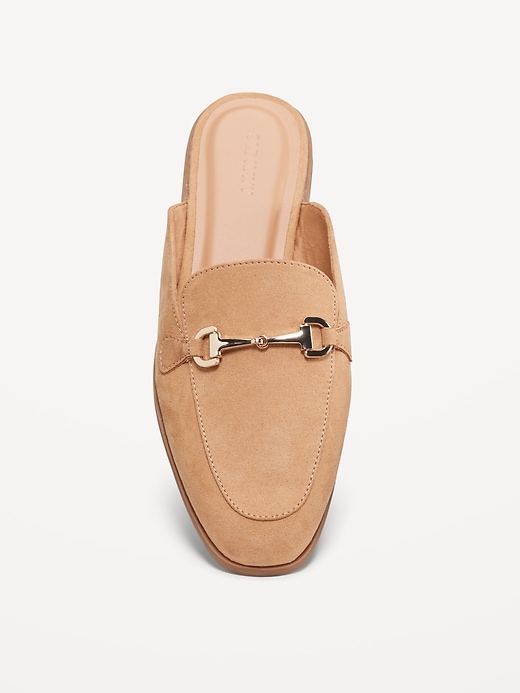 Image number 2 showing, Faux-Leather Loafer Mule Shoes