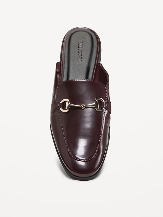 Image number 2 showing, Faux-Leather Loafer Mule Shoes