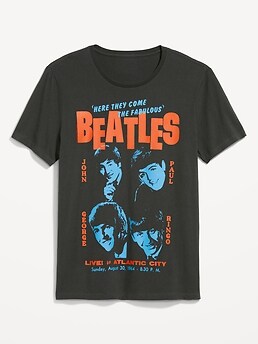 Rock Off Officially Licensed Products] The Beatles T Shirt Ob-La-Di New Official Unsex Pale Blue, Blue, M