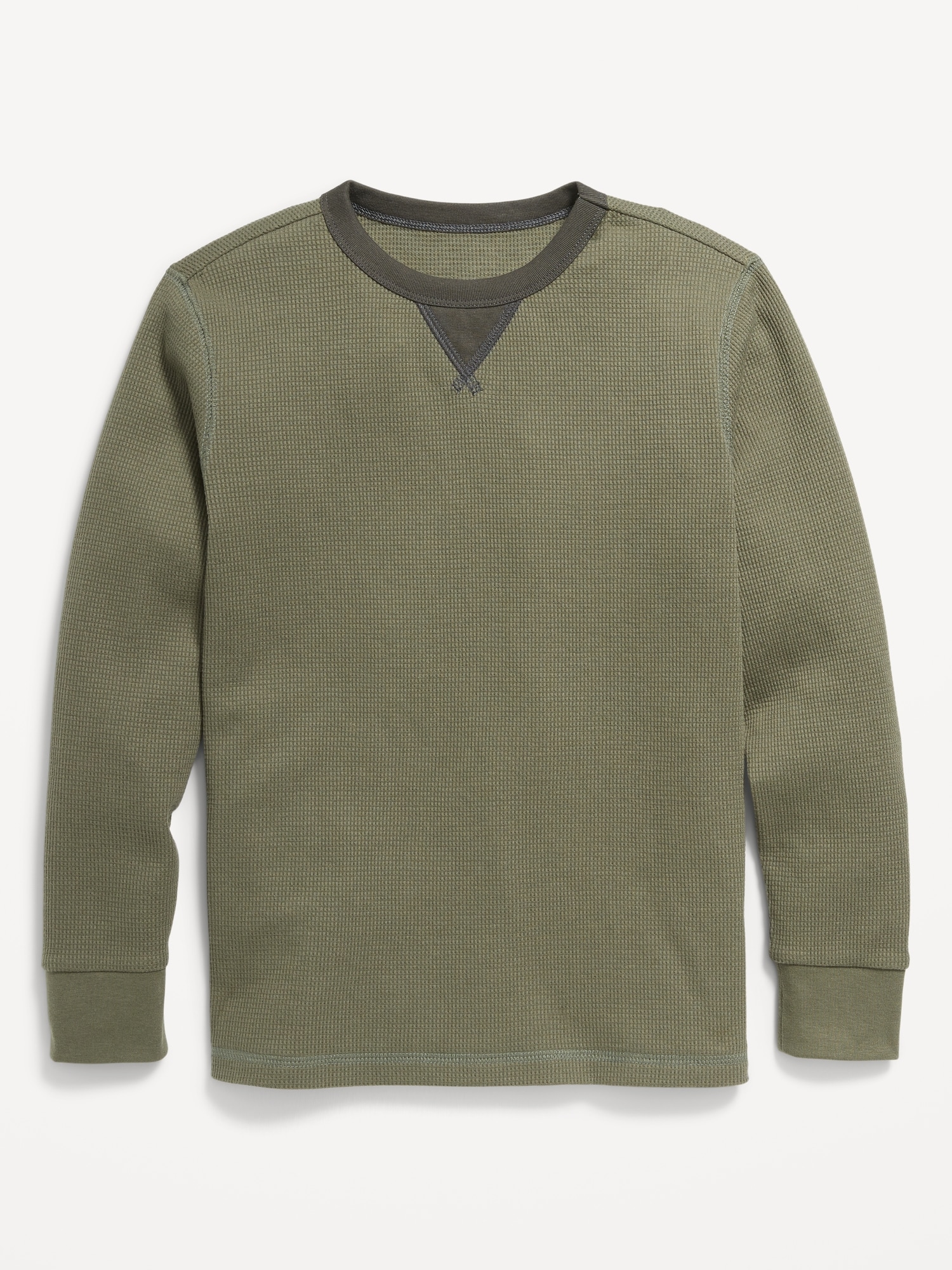 ong-Sleeve Thermal-Knit T-Shirt for Boys