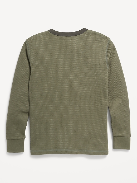 View large product image 2 of 2. Long-Sleeve Thermal-Knit T-Shirt for Boys