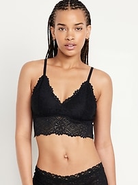 Image number 1 showing, Lace Longline Bralette