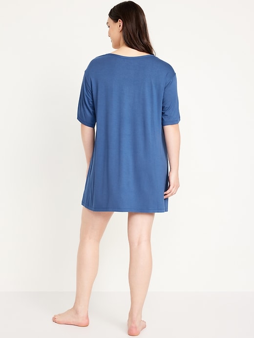 Image number 6 showing, Knit Jersey Pajama Sleep Shirt