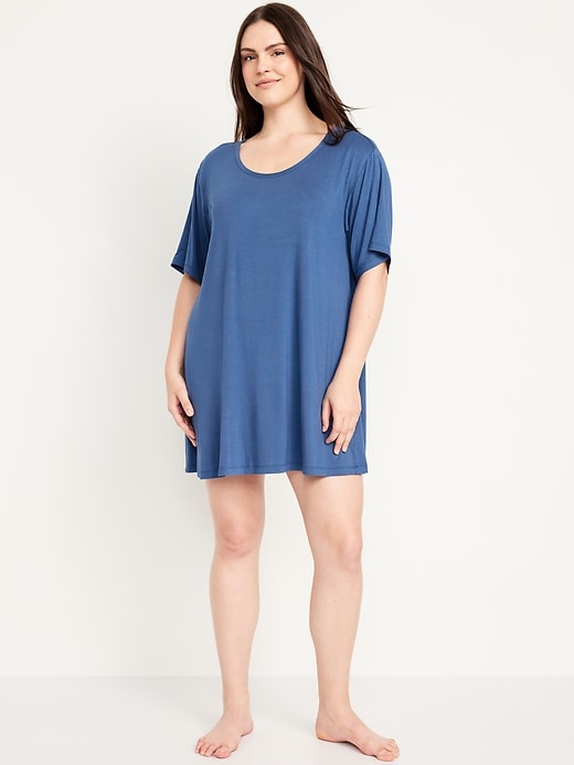 Image number 5 showing, Knit Jersey Pajama Sleep Shirt