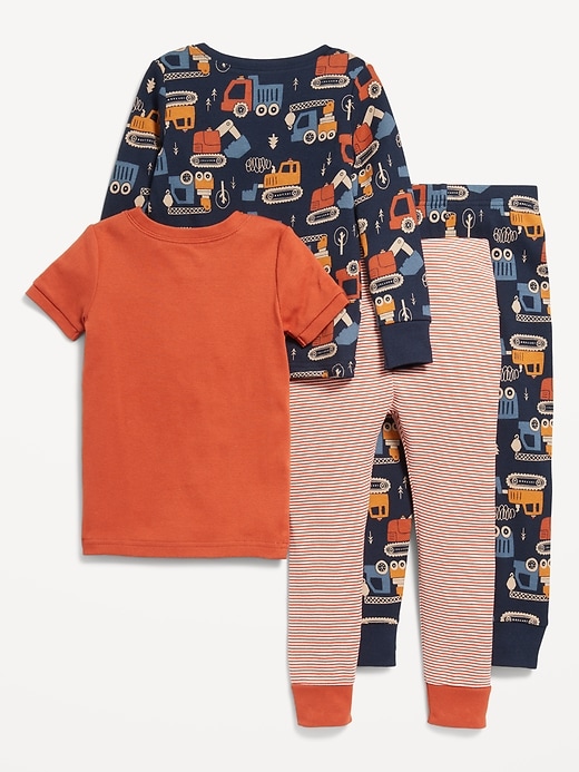 View large product image 2 of 3. 4-Piece Printed Snug-Fit Pajama Set for Toddler &amp; Baby