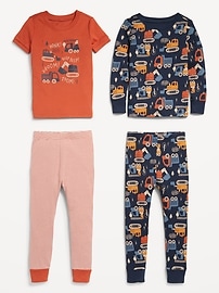 View large product image 3 of 3. 4-Piece Printed Snug-Fit Pajama Set for Toddler &amp; Baby