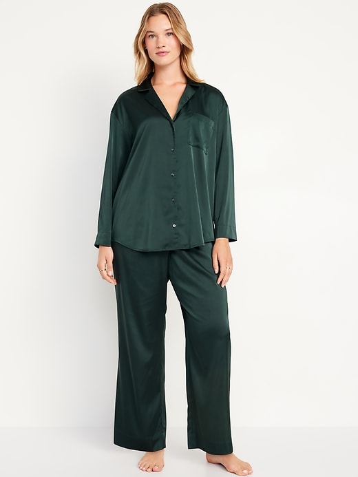 Image number 5 showing, Satin Pajama Pant Set