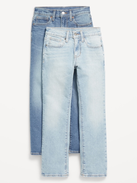 Straight-Leg Built-In Flex Jeans 2-Pack for Boys - Medium Wash
