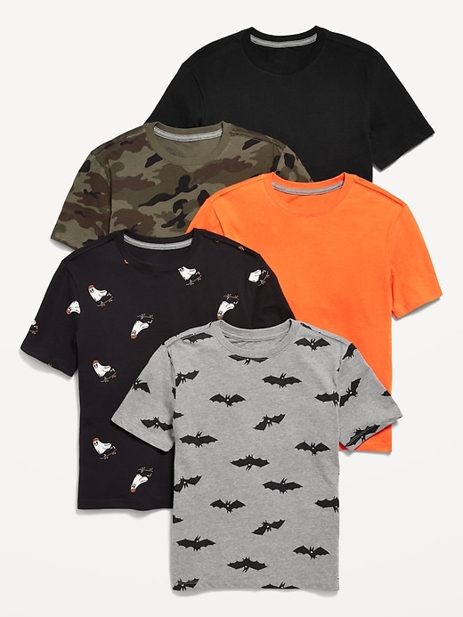 View large product image 1 of 1. Softest  Crew-Neck T-Shirt 5-Pack for Boys