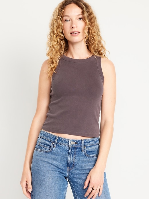 Image number 1 showing, Snug Crop Tank Top