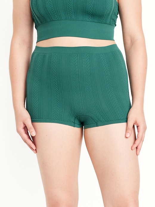 Image number 5 showing, Mid-Rise Seamless Boyshort Underwear