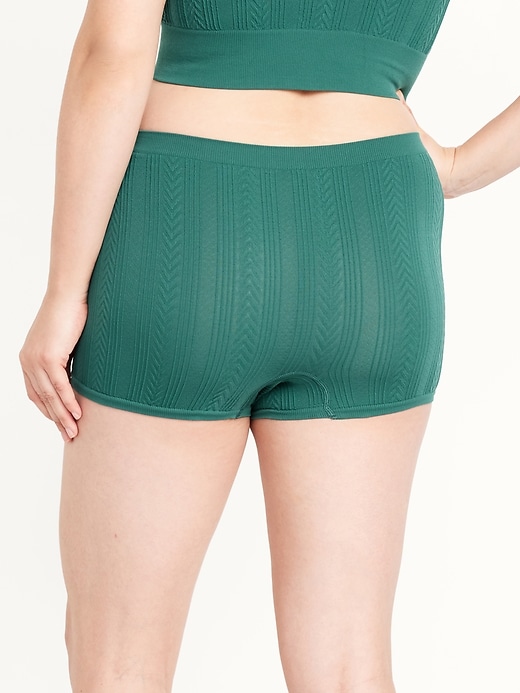 Image number 6 showing, Mid-Rise Seamless Boyshort Underwear