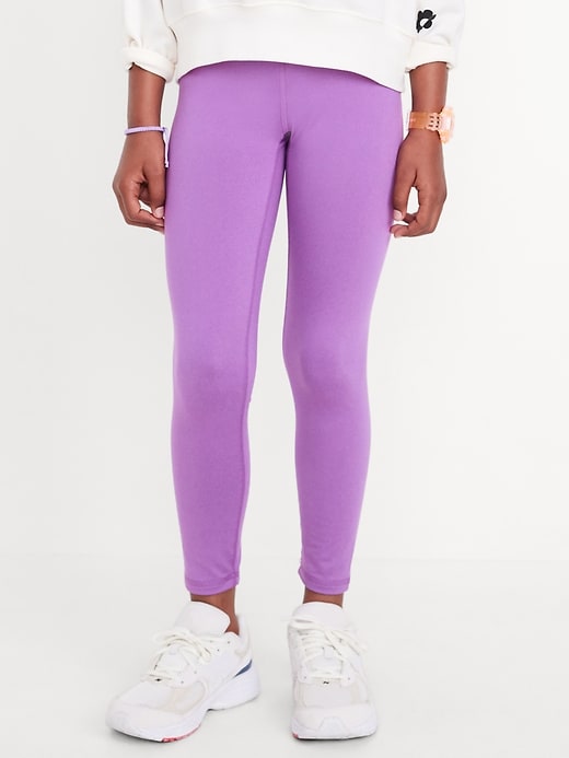 View large product image 1 of 4. High-Waisted PowerPress 7/8-Length Leggings for Girls