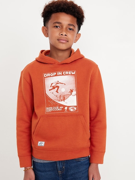 View large product image 1 of 3. Long-Sleeve Graphic Pullover Hoodie for Boys