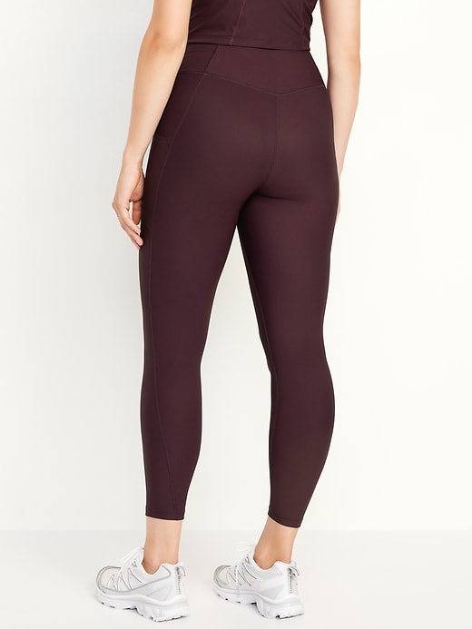 Image number 5 showing, High-Waisted PowerSoft Ribbed Leggings