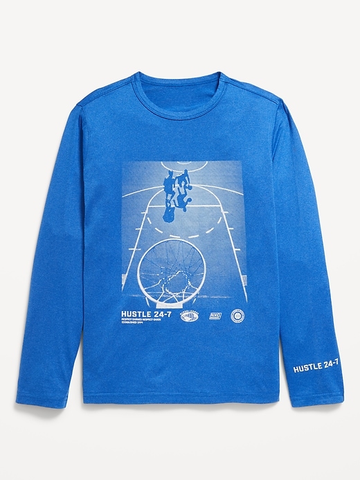 View large product image 2 of 3. CloudMotion Long-Sleeve Graphic T-Shirt for Boys