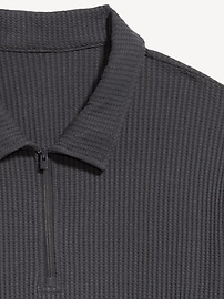 View large product image 5 of 5. Quarter-Zip Waffle Polo Sweater