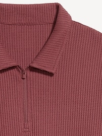 View large product image 5 of 5. Quarter-Zip Waffle Polo Sweater