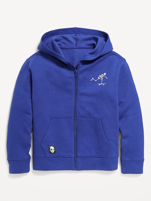 View large product image 2 of 4. Graphic Zip-Front Hoodie for Boys