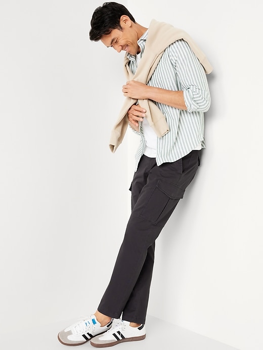 Image number 3 showing, Straight Refined Tailored Cargo Pants