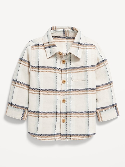 View large product image 1 of 2. Soft-Brushed Flannel Pocket Shirt for Baby