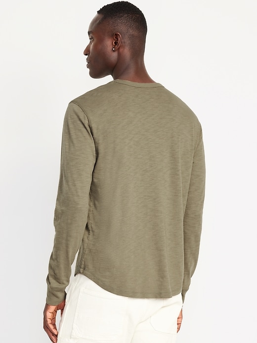 Image number 8 showing, Curved-Hem Slub-Knit T-Shirt