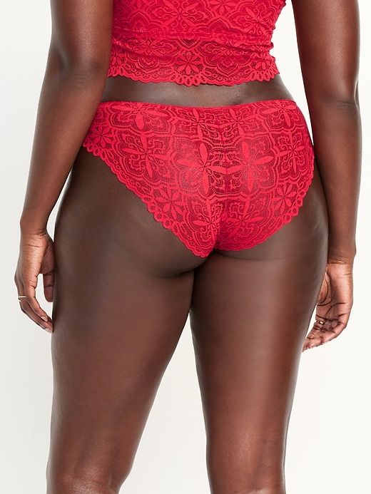 Image number 6 showing, Mid-Rise Lace Bikini Underwear