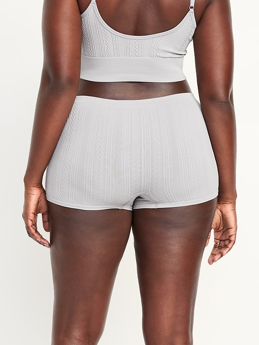 Image number 6 showing, Mid-Rise Seamless Boyshort Underwear