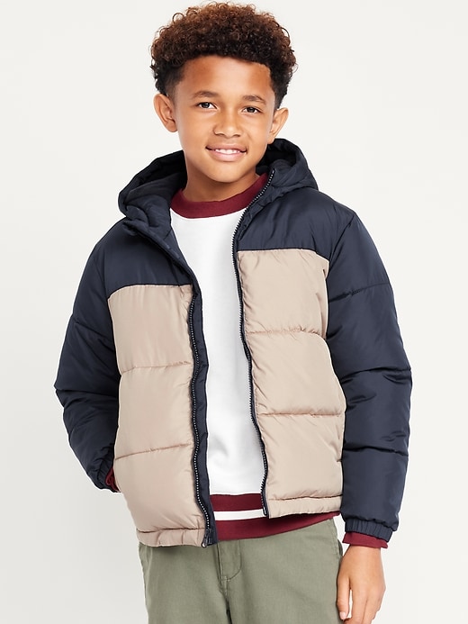 View large product image 1 of 3. Water-Resistant Quilted Puffer Jacket for Boys