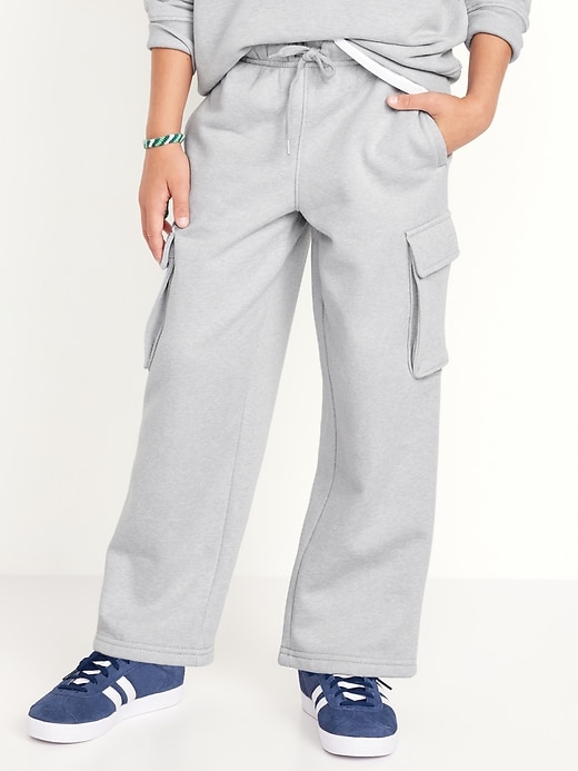 View large product image 1 of 4. Straight Leg Fleece Cargo Sweatpants for Boys