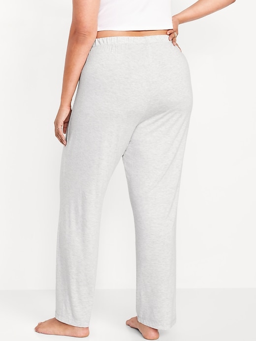 Image number 8 showing, Mid-Rise Knit Jersey Pajama Pant