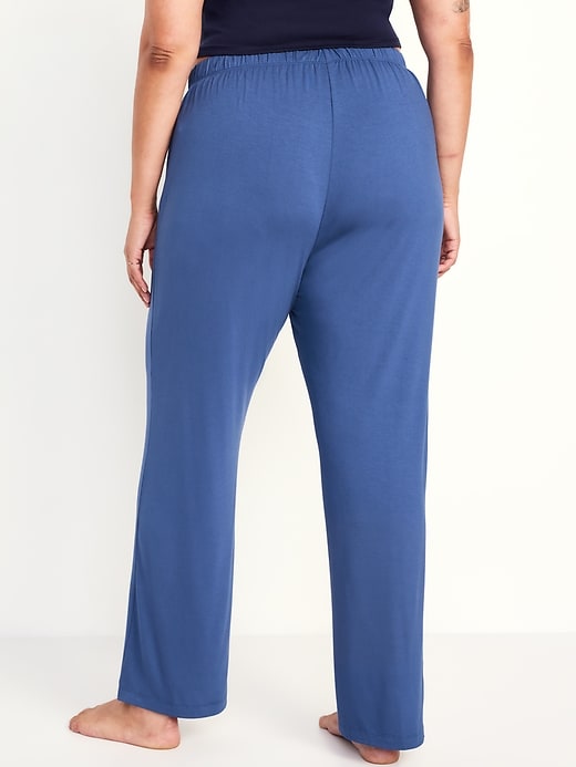 Image number 8 showing, Mid-Rise Knit Jersey Pajama Pant