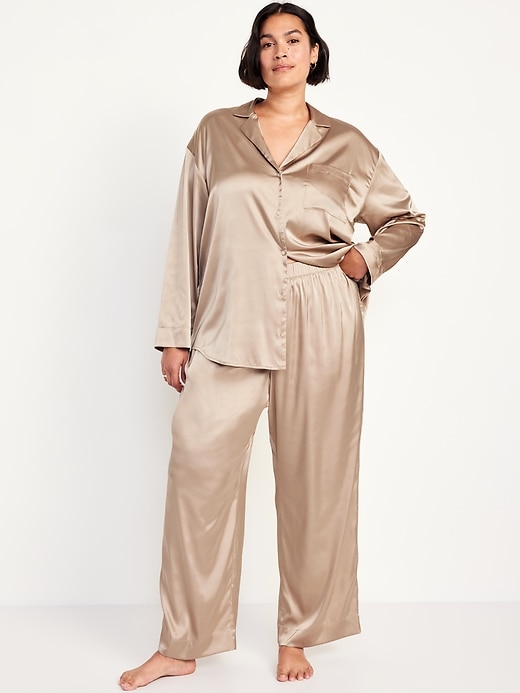 Image number 7 showing, Satin Pajama Pant Set