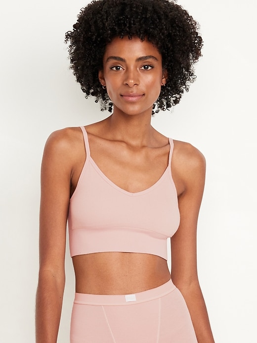 View large product image 1 of 8. Seamless Longline Bralette