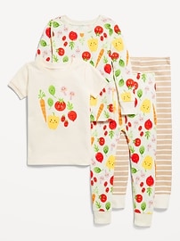 Image number 1 showing, 4-Piece Snug-Fit Printed Pajama Set for Toddler & Baby