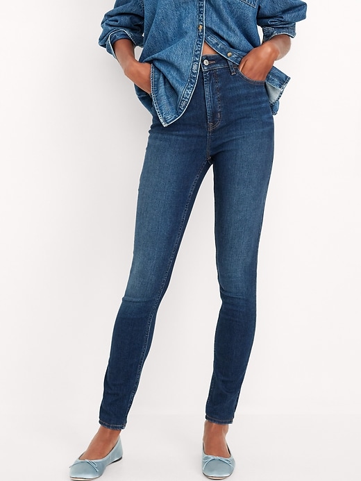 Image number 2 showing, Extra High-Waisted Rockstar 360° Stretch Super-Skinny Jeans